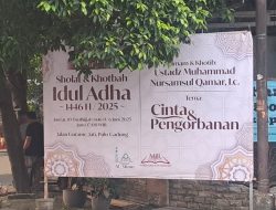 Ustadz Nursamsul Qamar Berikan Khutbah Idul Adha  di Jalan Gurame Rawamangun
